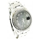 Rolex Datejust II Stainless Steel Diamond Black Roman  Dial 41mm Watch